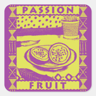 Sticker Carré Fruit de passion