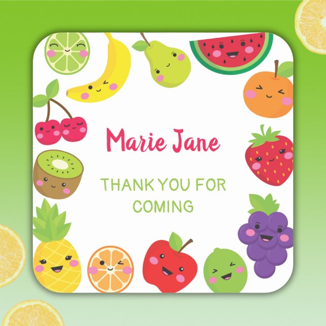 Sticker Carré fruit sucré (Créateur téléchargé)