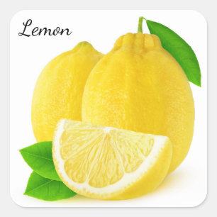 Sticker Carré Fruits de citron
