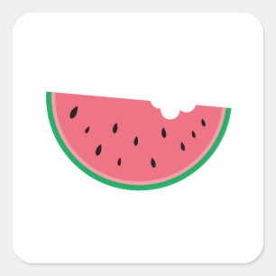 Sticker Carré Fruits de pastèque Santé douce Frais