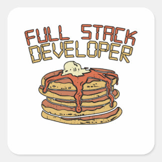 Sticker Carré Full Stack Developer Software Programmer Pun cadea