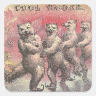 Sticker Carré Fumée cool