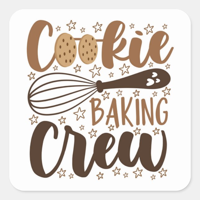 Sticker Carré Fun Cookie Baking Creative (Devant)