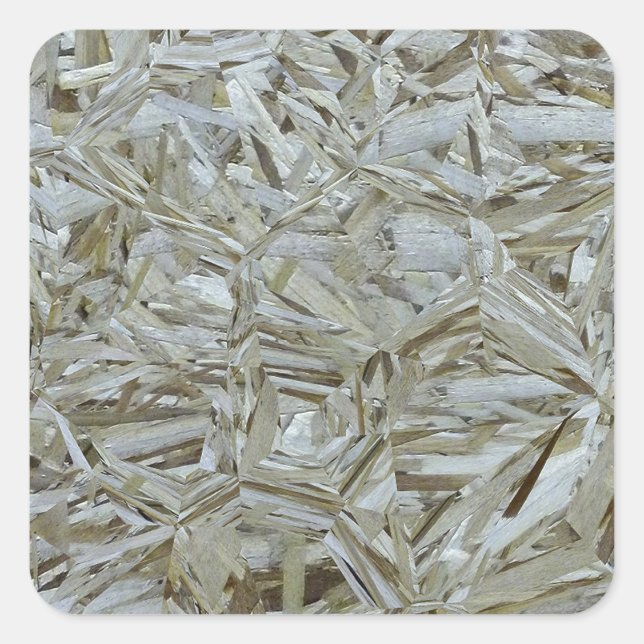 Sticker Carré Funky OSB Texture Construction Chipwood (Devant)