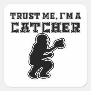 Sticker Carré Funny Baseball disant que Faites-moi confiance je 