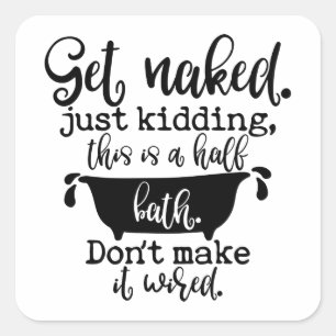 Sticker Carré Funny Bathroom Design for Your Home Decoration