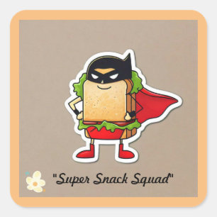 Sticker Carré "Funny Hero Hoagie"
