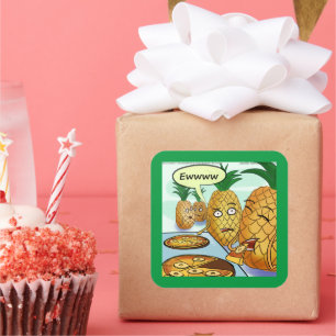 Sticker Carré Funny LTCartoons Pineapple Pizza Comic Crafting