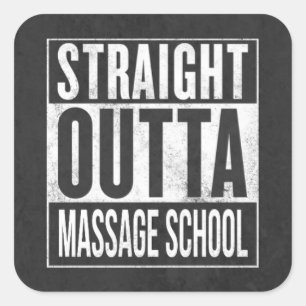 Sticker Carré Funny Massage Thérapeutique Étudiant Graduation de