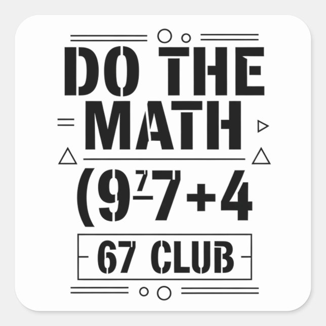 Sticker Carré funny Math Teacher Humor Meme Pun (Devant)