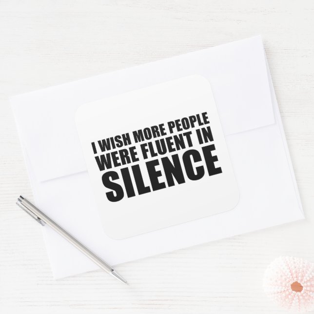 Sticker Carré Funny sarcastique cite humour adulte sarcasme (Enveloppe)