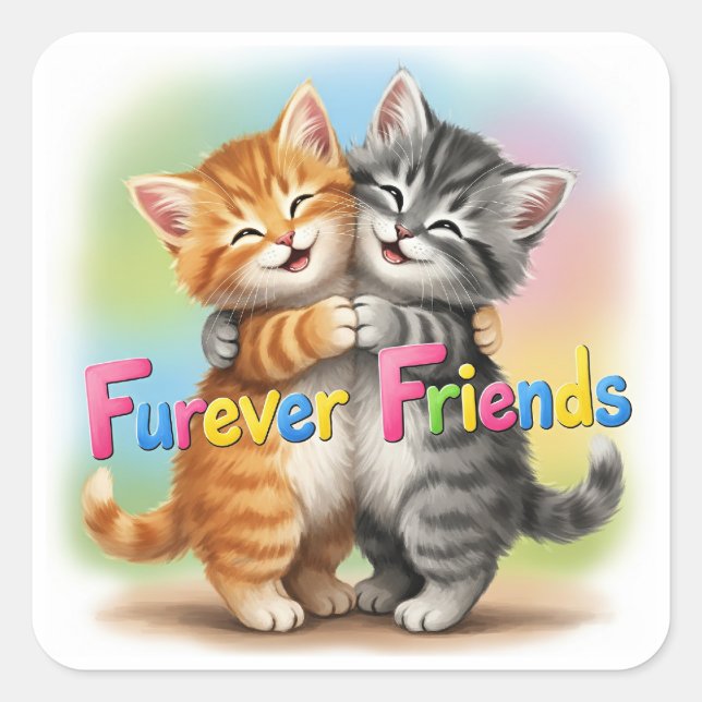 Sticker Carré Furever Friends (Devant)