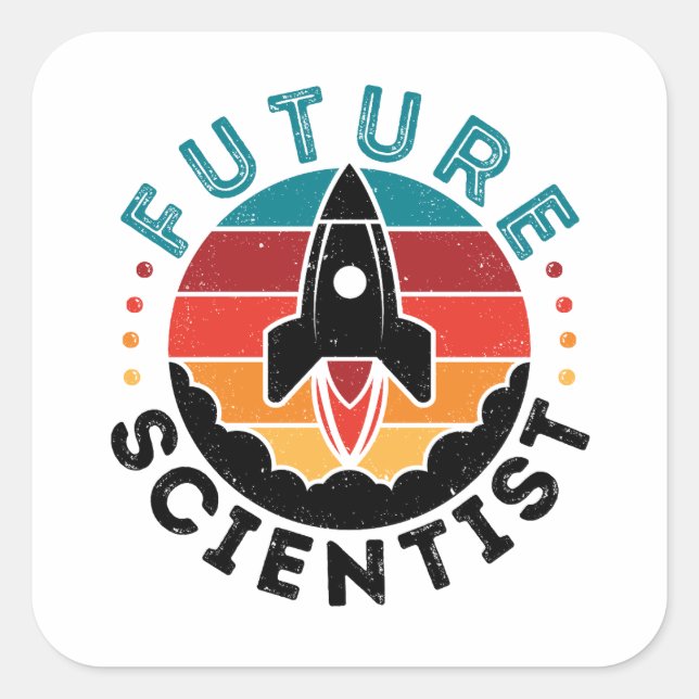 Sticker Carré Futur scientifique (Devant)