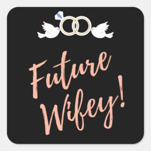 Sticker Carré Future femme amour oiseaux    