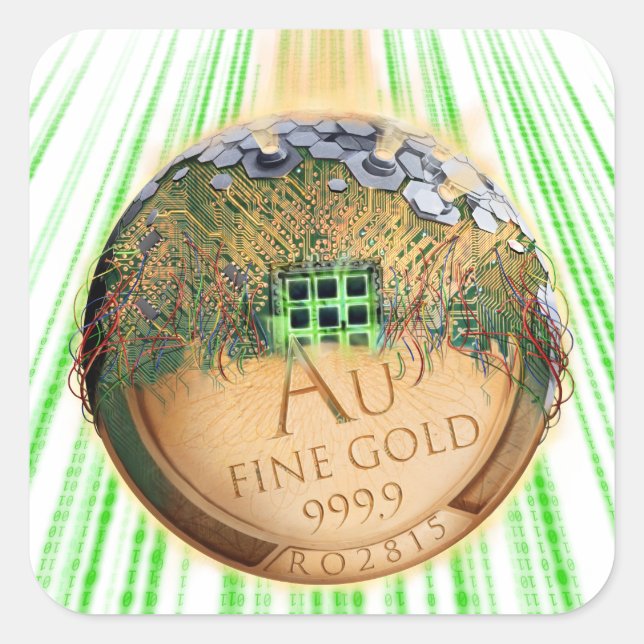 Sticker Carré Future money (Devant)