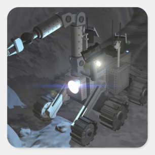 Sticker Carré Futures missions 6 d'exploration d'espace