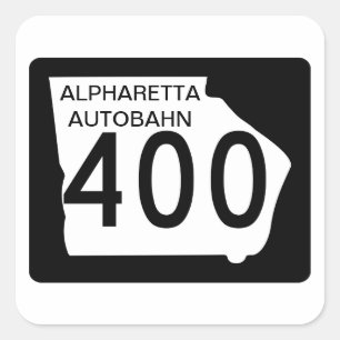 Sticker Carré GA 400 "Alpharetta Autobahn"