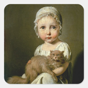 Sticker Carré Gabrielle Arnault (1811-72) 1813 (huile sur la