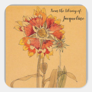 Sticker Carré Gallardia par Charles Mackintosh