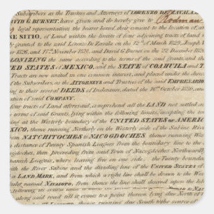 Sticker Carré Galveston Bay et Texas Land Company