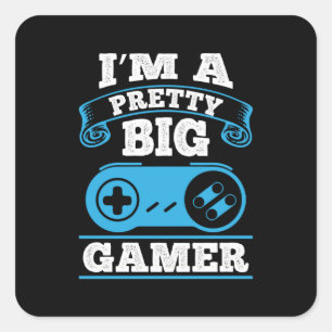 Sticker Carré Gamer Gift Je Suis Un Plutôt Grand Gamer