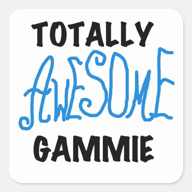 Sticker Carré Gamme absolument géniale Tshirts et cadeaux bleus (Devant)