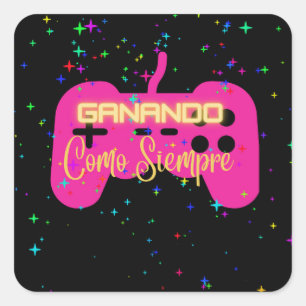 Sticker Carré ganando como siempre, vidéogamer