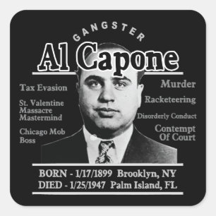 Sticker Carré Gangster Al Capone