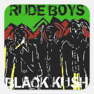 STICKER CARRÉ GARÇONS GROSSIERS BLACK KUSH