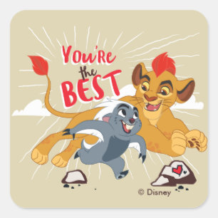 Sticker Carré Garde de Lion  Vous êtes la meilleure Saint Valent