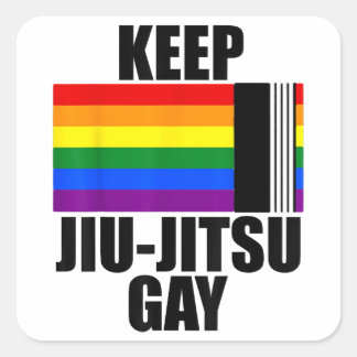 Sticker Carré Garder Jiu Jitsu Gay Shirt LGBT Gay pride Mois 202