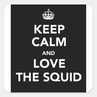 STICKER CARRÉ GARDEZ LE BÂTIMENT CALME - NOIR