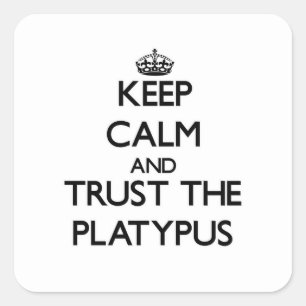 Sticker Carré Gardez le calme et faites confiance à