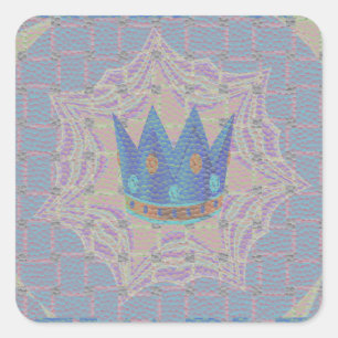 Sticker Carré Gardez-le simple : Pastel Royal Clarity Motif Art