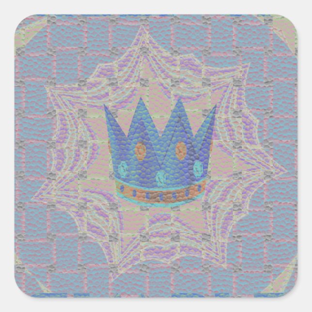 Sticker Carré Gardez-le simple : Pastel Royal Clarity Motif Art (Devant)