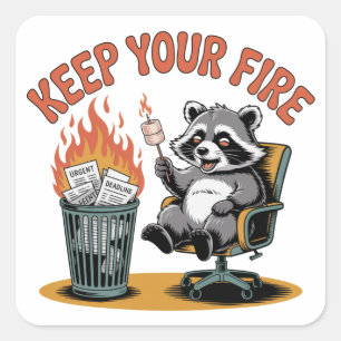 Sticker Carré Gardez Votre Feu