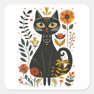 Sticker Carré Gatita mexicaine,