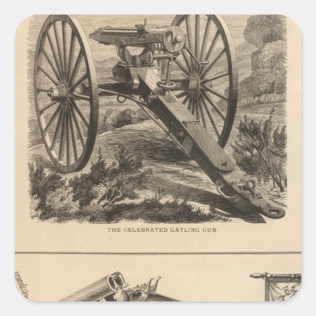 Sticker Carré Gatling Gun Company Schuyler, Hartley et Graham (Devant)