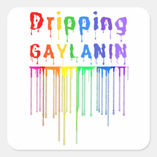 Sticker Carré Gaylanin Gay Melanin Funny Gay pride Mont