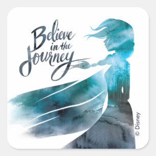 Sticker Carré Gelée 2 :Elsa  Croire au voyage