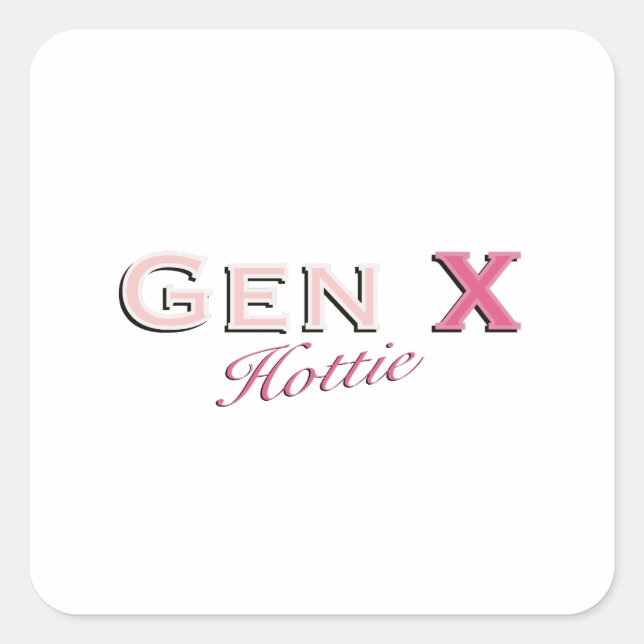 Sticker Carré Gen X (Hottie) (Devant)