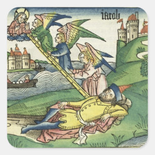 Sticker Carré Genèse 28 l'échelle de 10 Jacob, de 'Nuremberg
