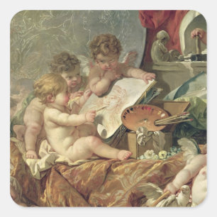 Sticker Carré Genius Enseigner les Arts, 1761