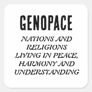 Sticker Carré GENOPACE Les nations et les religions vivant en pa