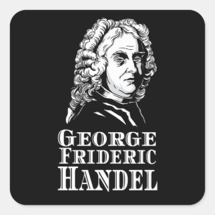 Sticker Carré George Frideric Handel Portrait