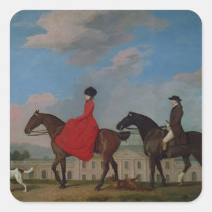 Sticker Carré George Stubbs   John et rassemblements de Sophia