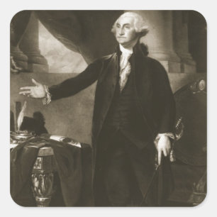 Sticker Carré George Washington