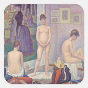 Sticker Carré Georges Seurat - Les Poseuses