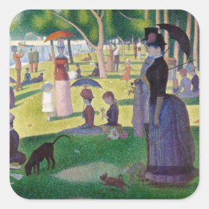 Sticker Carré Georges Seurat - Un dimanche après-midi à l'Île de