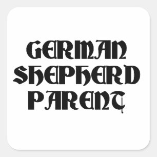 Sticker Carré german berger parent